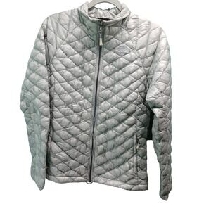 The North‎ Face Womens Thermoball Quilted Jacket Silver Gray Size SP
